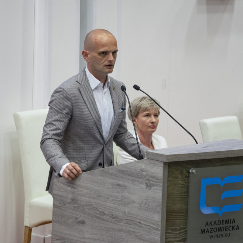 Starosta podczas przemówienia